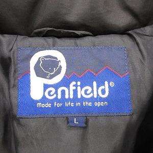 ペンフィールド PEN FIELD ダウンジャケット ジップアップ ロゴ 黒 ブラック L メンズ