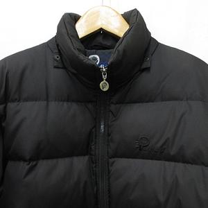 ペンフィールド PEN FIELD ダウンジャケット ジップアップ ロゴ 黒 ブラック L メンズ