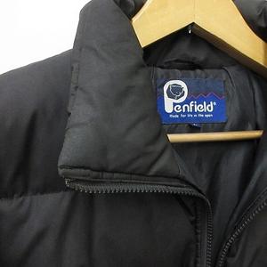 ペンフィールド PEN FIELD ダウンジャケット ジップアップ ロゴ 黒 ブラック L メンズ