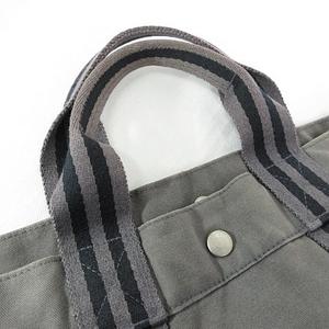 エルメス HERMES フールトゥ MM トートバッグ ハンドバッグ コットン キャンバス グレー ☆AA★ メンズ レディース