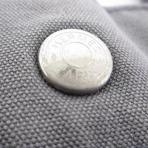 エルメス HERMES フールトゥ MM トートバッグ ハンドバッグ コットン キャンバス グレー ☆AA★ メンズ レディース