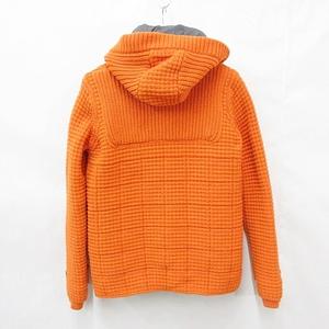 バーク Bark ダッフルコート コート ジップアップ フード ニット ワッフル 裏キルト 中綿 Thermore オレンジ XS メンズ