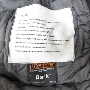 バーク Bark ダッフルコート コート ジップアップ フード ニット ワッフル 裏キルト 中綿 Thermore オレンジ XS メンズ