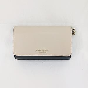 ケイトスペード KATE SPADE ショルダーバッグ クラッチバッグ 2WAY レザー ベージュ ブラック 黒 レディース