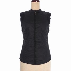 未使用品 ジースターロウ G-Star RAW Lynn Slim Zip Shirt ノースリーブ ストレッチ スリム ジップシャツ XS ブラック 黒 D05203-D011-082 国内正規 レディース
