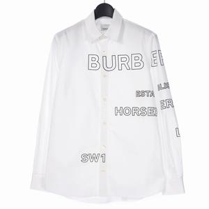 バーバリー BURBERRY 21SS ホースフェリー プリント シャツ 長袖 XS ホワイト 白 8036768 メンズ