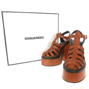 ディースクエアード DSQUARED2 22SS レザープラットフォームサンダル  