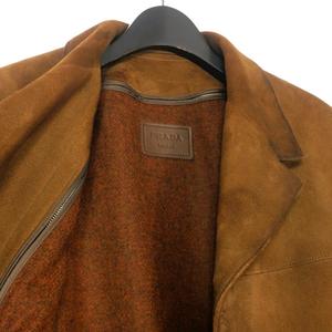 プラダ PRADA 23AW スエードジャケット カーコート ブルゾン 44 
