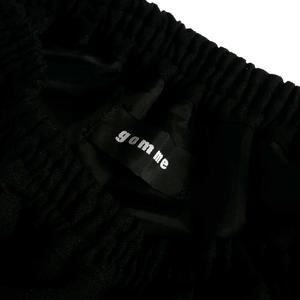 ゴム gomme アシンメトリー ラップスカート ドット M ブラック