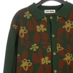 ティー TTT MSW 23SS Flower camo knit polo 花柄 ニットポロ セーター 