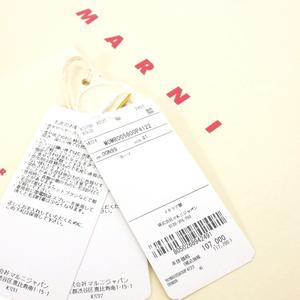 【関税込み】Marni グリーン カーフヘア モック ローファー ブラウン レザー製スリッポンローファー、マルニシンボル入り