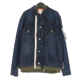 T*8様 【値下げ】sacai Denim Blouson ドッキング Size サカイ sacai 25SS Denim x Nylon Twill Jacket ドッキングデニム