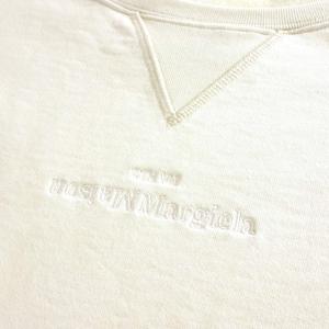 メゾンマルジェラ 10 Maison Margiela 10 22SS 反転ロゴ オーバーサイズスウェット トレーナー 長袖 S クリーム S50GU0188 国内正規 メンズ