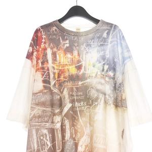 シンヤコズカ SHINYA KOZUKA 24SS MINDSCAPE プリントTシャツ カットソー 半袖 M ホワイト 白 2401SK73C メンズ