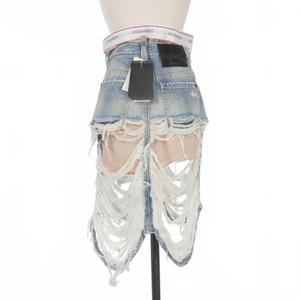 【中古】未使用品 ディースクエアード DSQUARED2 23AW Super Destroyed Skirt デストロイ加工 デニムスカート 38 未使用品 ディースクエアード DSQUARED2 23AW Super Destroyed Skirt