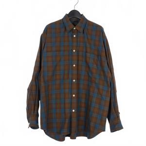 ダイワ ピアサーティナイン DAIWA PIER39 21AW テックフランネル ワーカーズシャツ オンブレチェックシャツ M 茶 ブラウン BE-88021W メンズ
