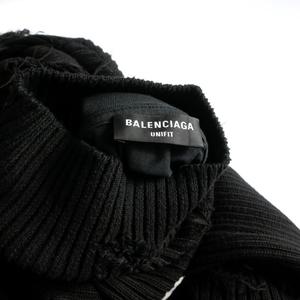 バレンシアガ BALENCIAGA 21AW デストロイ加工 タートルネックニット 