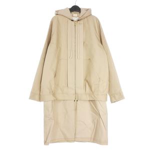 未使用品 カミエルフォートへンス CAMIEL FORTGENS RESEARCH MIXED COAT MACKINTOSH フーデッド ロングコート ジャケット 長袖 Ｍ アイボリー メンズ