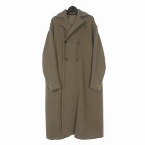ユリウス JULIUS 20AW ダブルロングコート ジャケット ウール 長袖 1 ブラウン 茶 717COM1 メンズ