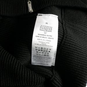 メゾンマルジェラ Maison Margiela 24AW コットンウール7ゲージドライバーズニット ジャケット ブルゾン 長袖 M ブラック 黒 SI1HA0013 国内正規 メンズ