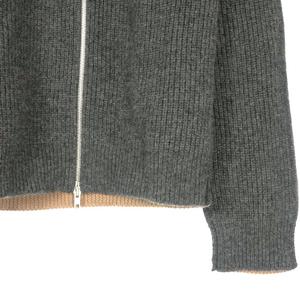 メゾンマルジェラ Maison Margiela 20AW SWITCH ZIP CARDIGAN ドライバーズニット セーター 長袖 S グレー/ブラウン S50GP0223 国内正規 メンズ