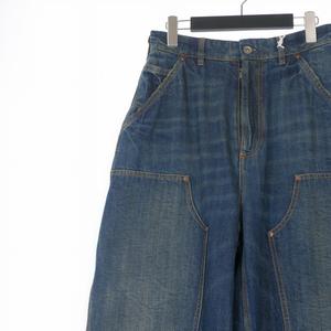 未使用品 メゾンマルジェラ Maison Margiela 25AW ダブルニー ワイドレッグジーンズ デニムパンツ 46 インディゴ S67KA0077 国内正規 メンズ