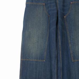 未使用品 メゾンマルジェラ Maison Margiela 25AW ダブルニー ワイドレッグジーンズ デニムパンツ 46 インディゴ S67KA0077 国内正規 メンズ