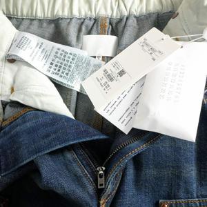 未使用品 メゾンマルジェラ Maison Margiela 25AW ダブルニー ワイドレッグジーンズ デニムパンツ 46 インディゴ S67KA0077 国内正規 メンズ