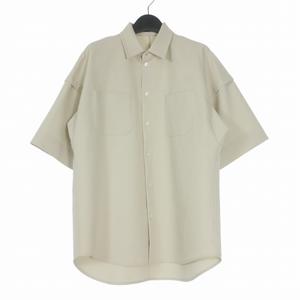 チノ CINOH 23SS  DOUBLE CLOTH HALF SLEEVE SHIRT ダブルクロスハーフスリーブシャツ 半袖 44 ベージュ 23SST303 メンズ