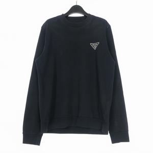 プラダ PRADA トライアングルロゴ スウェット トレーナー 長袖 XL ネイビー 紺 UJL21A 国内正規 メンズ