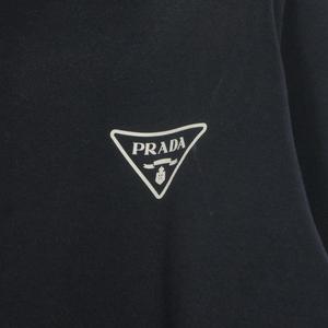 プラダ PRADA トライアングルロゴ スウェット トレーナー 長袖 XL ネイビー 紺 UJL21A 国内正規 メンズ