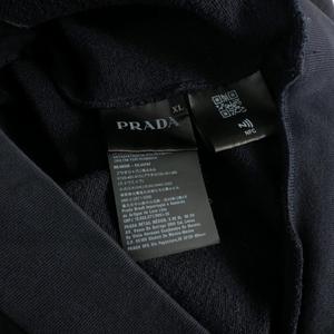 プラダ PRADA トライアングルロゴ スウェット トレーナー 長袖 XL ネイビー 紺 UJL21A 国内正規 メンズ
