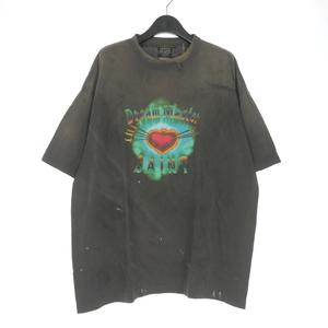 未使用品 セントマイケル SAINTMICHAEL 26SS SS T-SHIRT HEART プリントTシャツ カットソー 半袖 XL ブラック 黒 SM-MK8-0000-003 メンズ