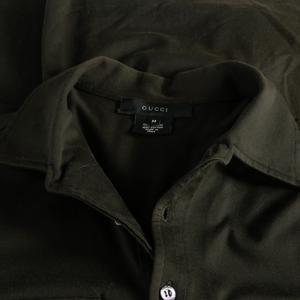 グッチ GUCCI トムフォード期 サファリ ジャージーポロシャツ カットソー 半袖 M ブラウン 茶 メンズ
