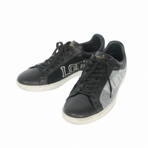 ルイヴィトン LOUIS VUITTON ルクセンブルクライン レザー×パイル スニーカー 靴 7 ブラック/グレー MS0188 メンズ