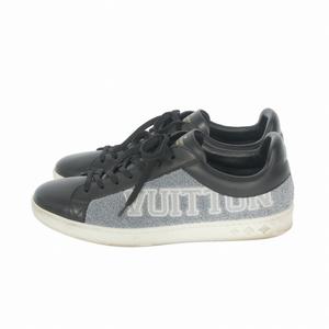 ルイヴィトン LOUIS VUITTON ルクセンブルクライン レザー×パイル スニーカー 靴 7 ブラック/グレー MS0188 メンズ