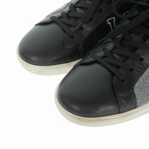 ルイヴィトン LOUIS VUITTON ルクセンブルクライン レザー×パイル スニーカー 靴 7 ブラック/グレー MS0188 メンズ