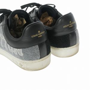 ルイヴィトン LOUIS VUITTON ルクセンブルクライン レザー×パイル スニーカー 靴 7 ブラック/グレー MS0188 メンズ