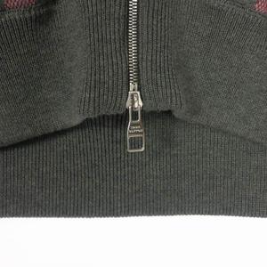 ルイヴィトン LOUIS VUITTON ダミエ ニットジャケット ブルゾン 長袖 S グレー/レッド/ホワイト RM101M MQKN41M98 国内正規 メンズ
