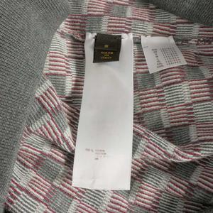 ルイヴィトン LOUIS VUITTON ダミエ ニットジャケット ブルゾン 長袖 S グレー/レッド/ホワイト RM101M MQKN41M98 国内正規 メンズ
