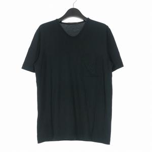 ルイヴィトン LOUIS VUITTON エンボスロゴ ポケット Tシャツ カットソー 半袖 S ブラック 黒 RM092M MPJR11JDO 国内正規 メンズ