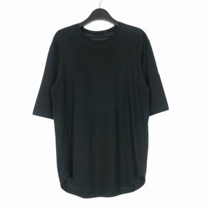 ルイヴィトン LOUIS VUITTON ロゴ刺繍 クルーネックTシャツ カットソー 半袖 S ブラック 黒 RM091 MOJR60JDO 国内正規 メンズ