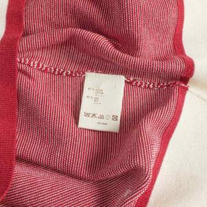 ルイヴィトン LOUIS VUITTON コットンシルク ロゴ刺繍 ボーダー Tシャツ カットソー 半袖 M レッド/ホワイト RM061 MIKN55E26 国内正規 メンズ