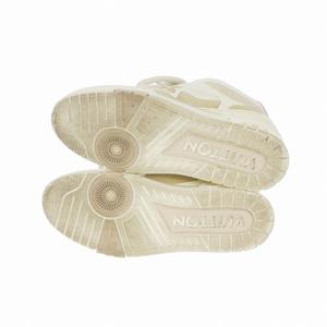 ルイヴィトン LOUIS VUITTON スケートライン メッシュ×レザー スニーカー 靴 7.5 ベージュ/ホワイト GO1202 メンズ