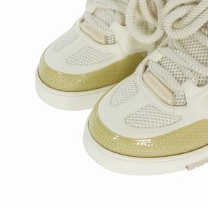 ルイヴィトン LOUIS VUITTON スケートライン メッシュ×レザー スニーカー 靴 7.5 ベージュ/ホワイト GO1202 メンズ