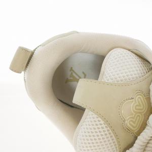 ルイヴィトン LOUIS VUITTON スケートライン メッシュ×レザー スニーカー 靴 7.5 ベージュ/ホワイト GO1202 メンズ