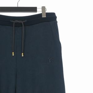 ルイヴィトン LOUIS VUITTON コットンシルク スウェットパンツ イージーパンツ L ネイビー 紺 RM252MQ UQQ HTY50W 国内正規 メンズ
