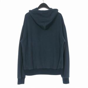 ルイヴィトン LOUIS VUITTON コットンシルク プルオーバーパーカー フーディ 長袖 L ネイビー 紺 RM252MQ UQQ HTY49W 国内正規 メンズ