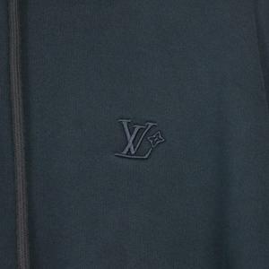 ルイヴィトン LOUIS VUITTON コットンシルク プルオーバーパーカー フーディ 長袖 L ネイビー 紺 RM252MQ UQQ HTY49W 国内正規 メンズ