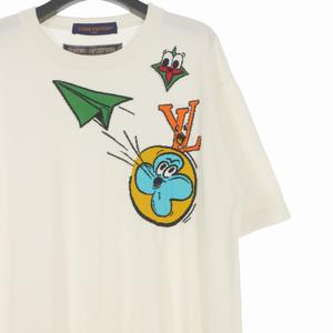 ルイヴィトン LOUIS VUITTON 23SS モノグラム コミックス インターシャニット 半袖 XL ホワイト 白 RM231 HA0 HON97W 国内正規 メンズ